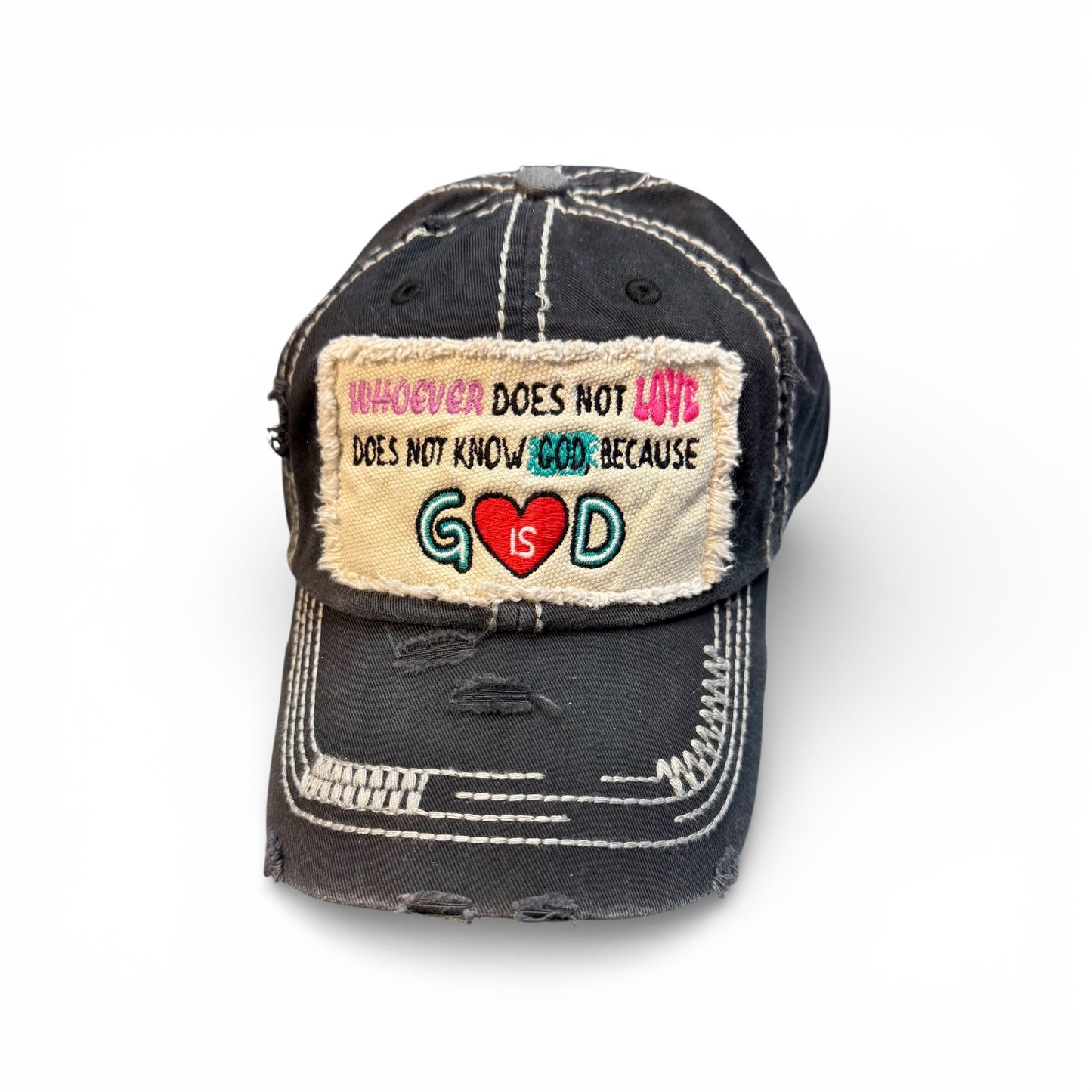 DISTRESSED HAT WITH PATCH