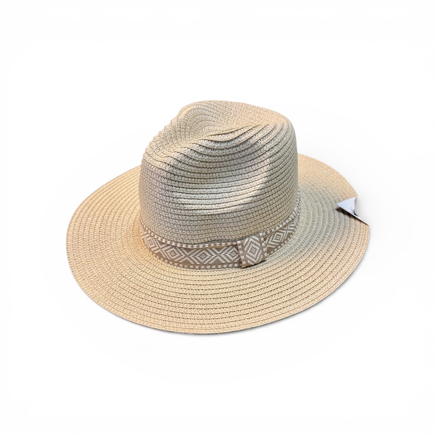 STRAW SUN HAT WITH BAND
