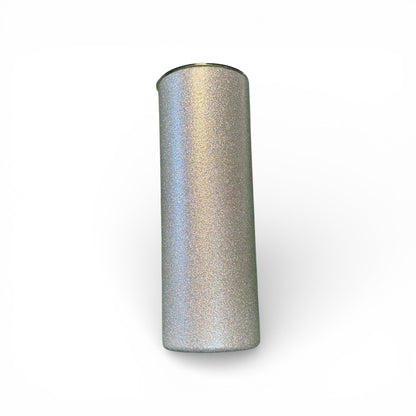 TEXTURED SILVER GLITTER 20 OZ TUMBLER