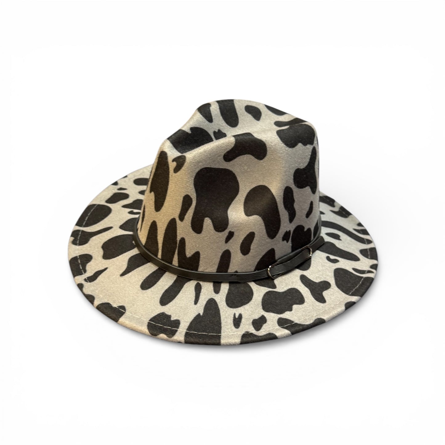 COW PRINT BRIM HAT - WAS $15, NOW $7.50