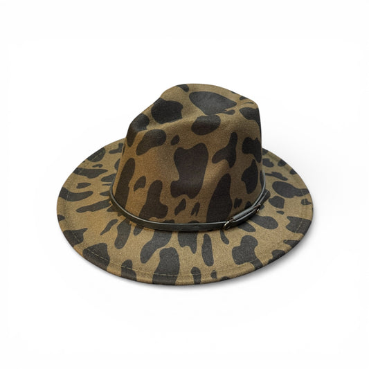 COW PRINT BRIM HAT - WAS $15, NOW $7.50
