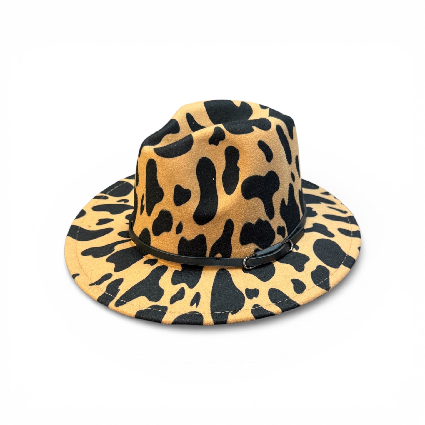 COW PRINT BRIM HAT - WAS $15, NOW $7.50
