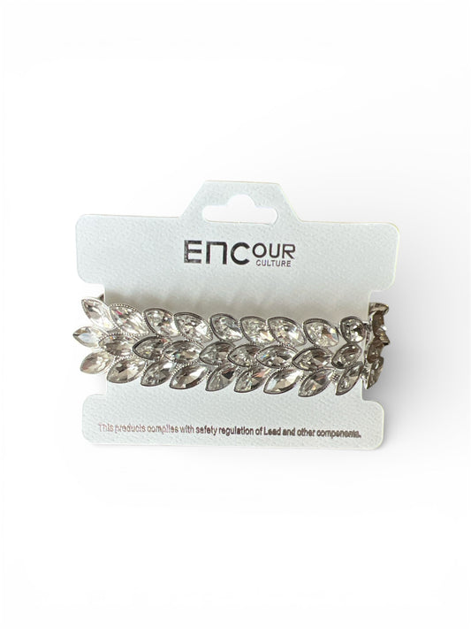 SILVER FEATHERED BRACELET