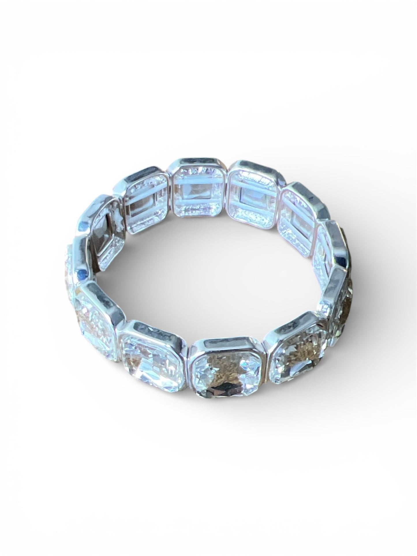 LARGE RHINESTONE STRETCH BRACELET
