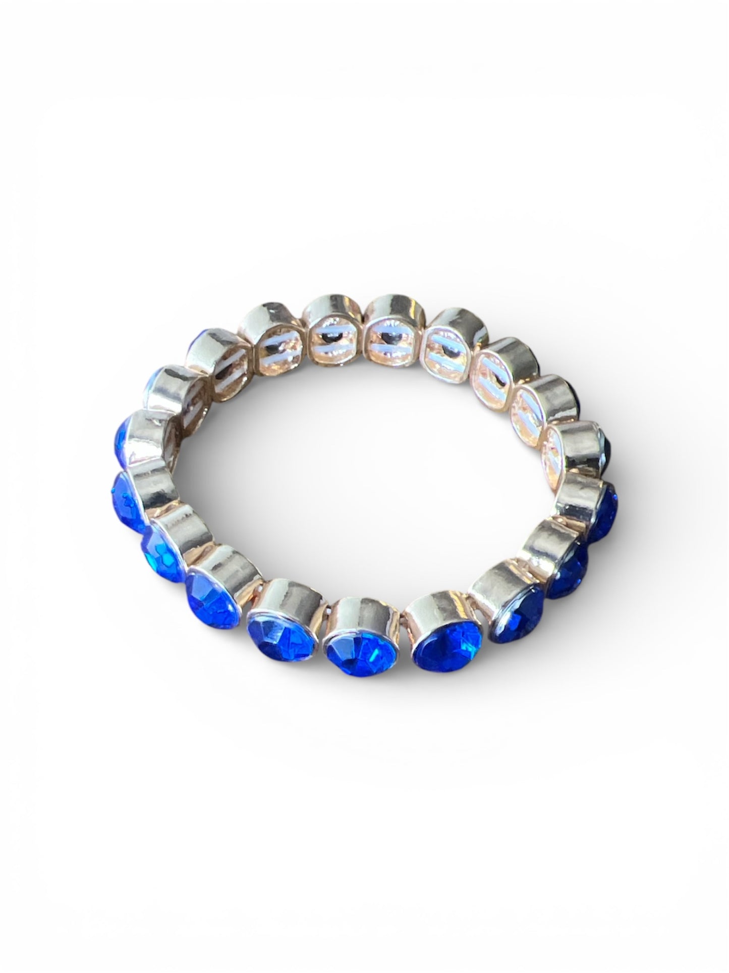 GOLD AND ROUND RHINESTONE STRETCH BRACELET