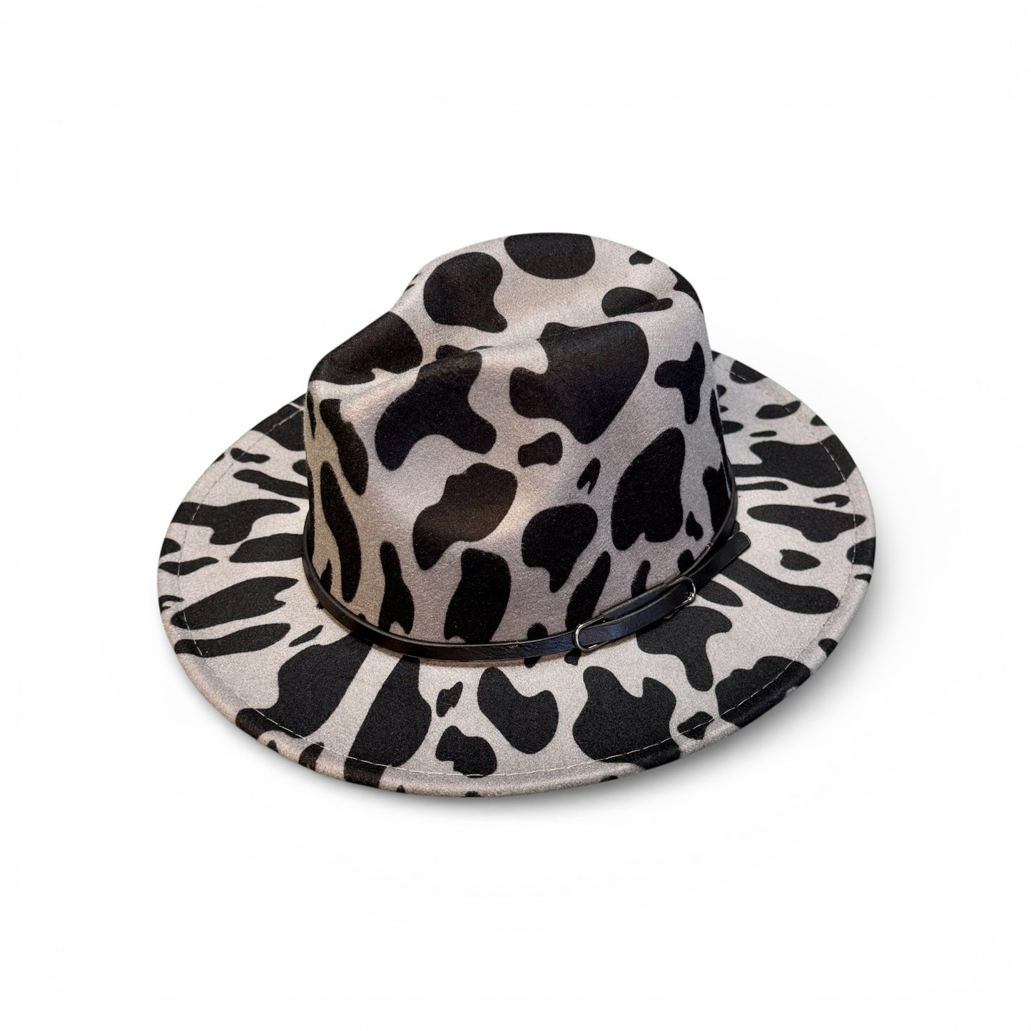 COW PRINT BRIM HAT - WAS $15, NOW $7.50