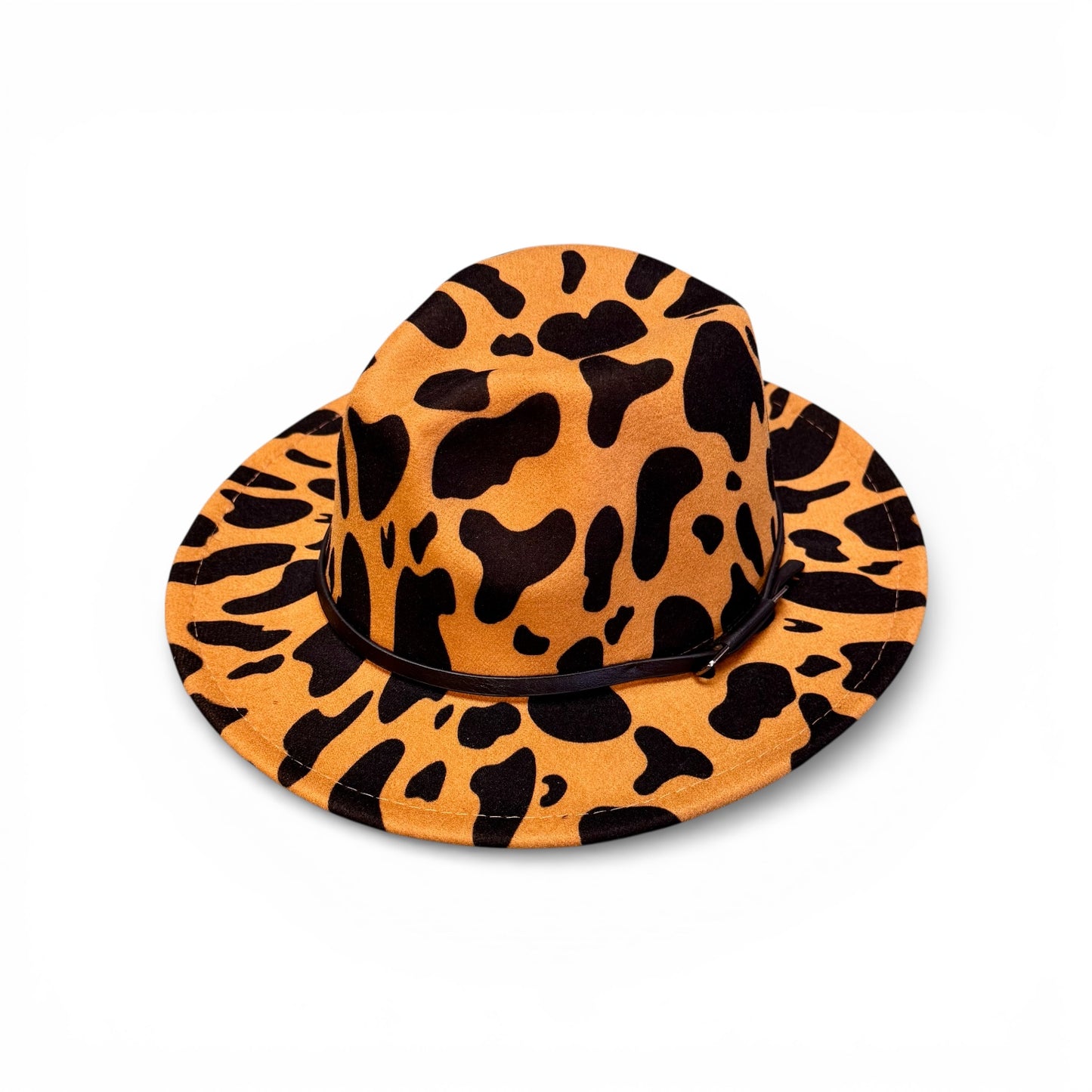 COW PRINT BRIM HAT - WAS $15, NOW $7.50