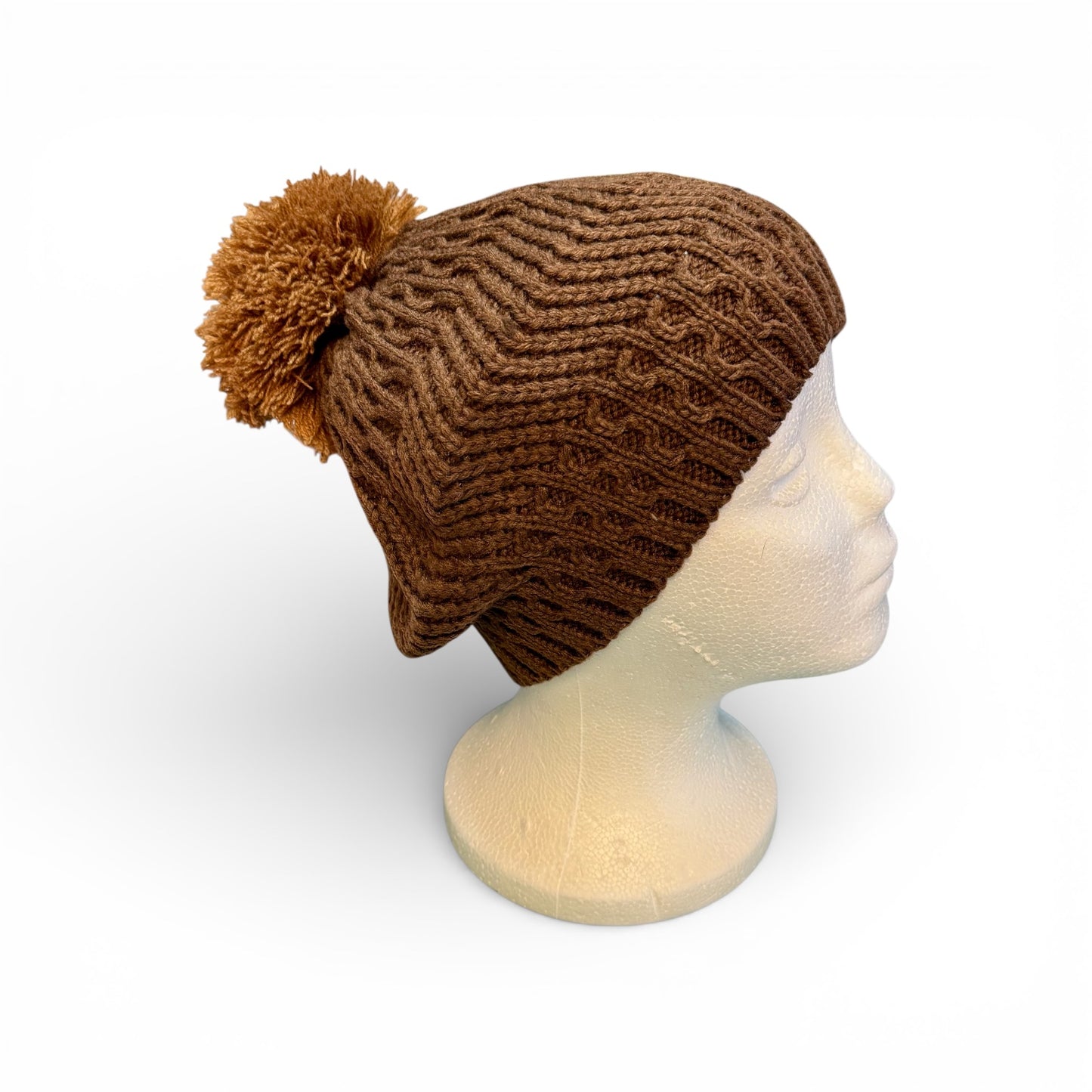 KNIT HAT WITH POM POM- WAS $4, NOW $2