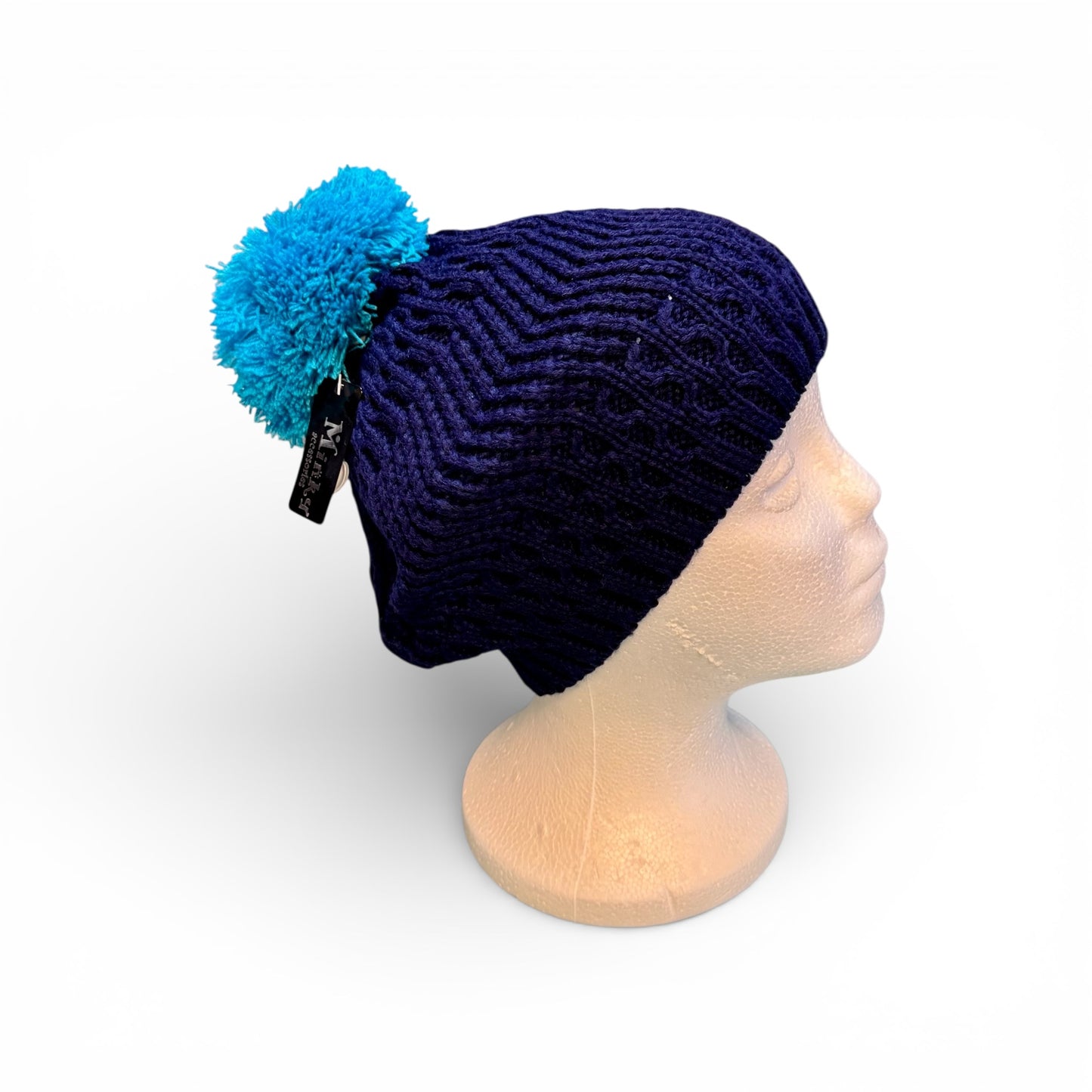 KNIT HAT WITH POM POM- WAS $4, NOW $2