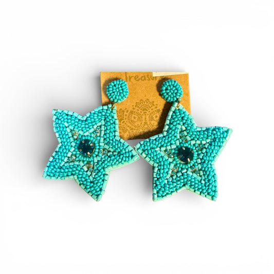 STAR SEED BEAD EARRINGS
