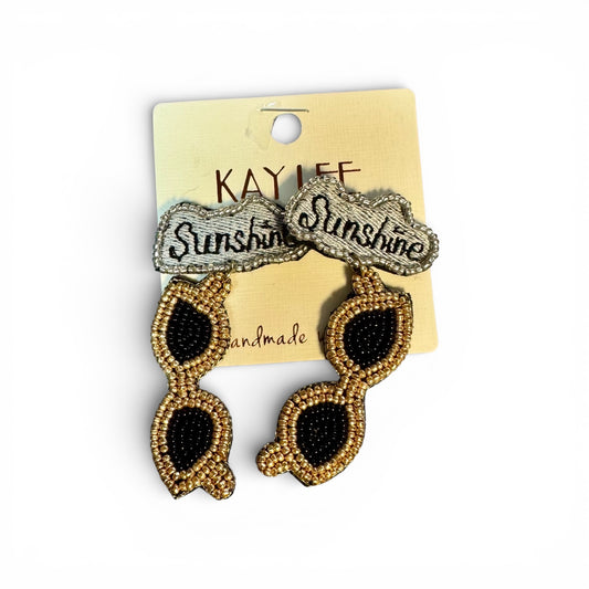 SUNGLASSES SEED BEAD EARRINGS