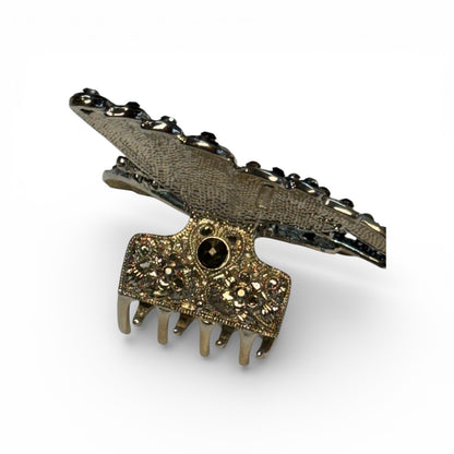 LARGE METAL BUTTERFLY HAIR CLIP WITH RHINESTONES
