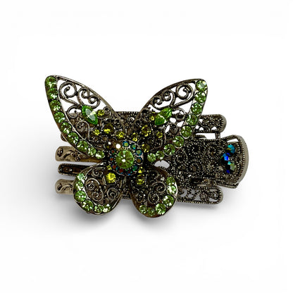 METAL FLAT STYLE CLIP WITH RHINESTONES