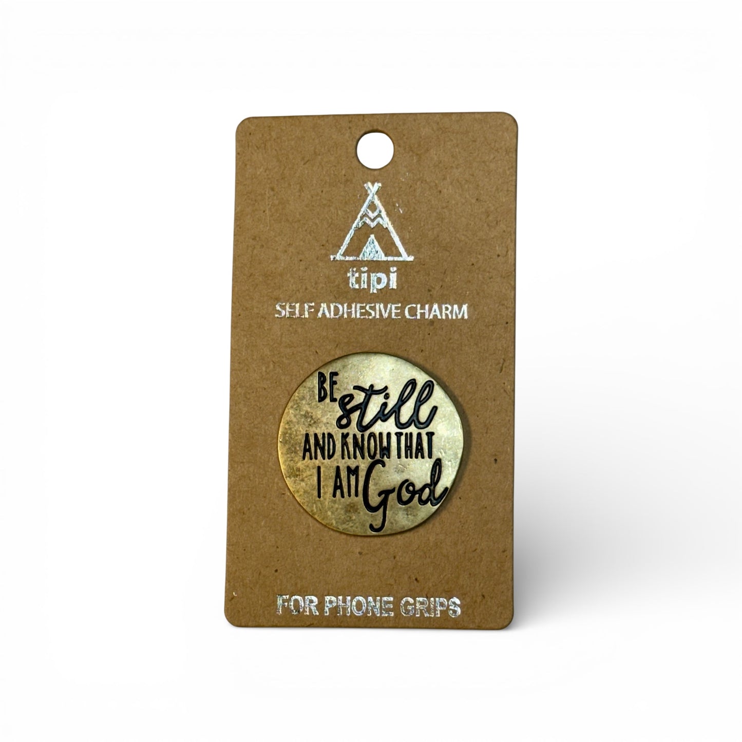 SELF ADHESIVE CHARM - BE STILL AND KNOW THAT I AM GOD
