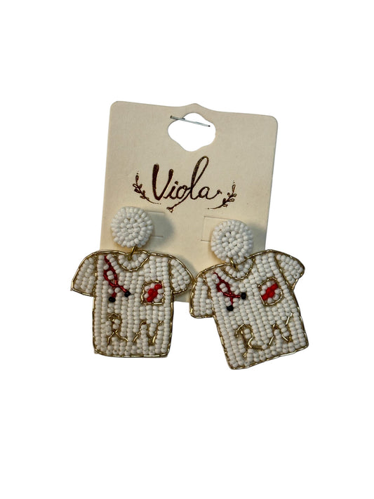 RN SCRUB SEED BEAD EARRINGS