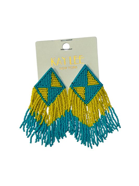 TRIANGLE FRINGE SEED BEAD EARRINGS