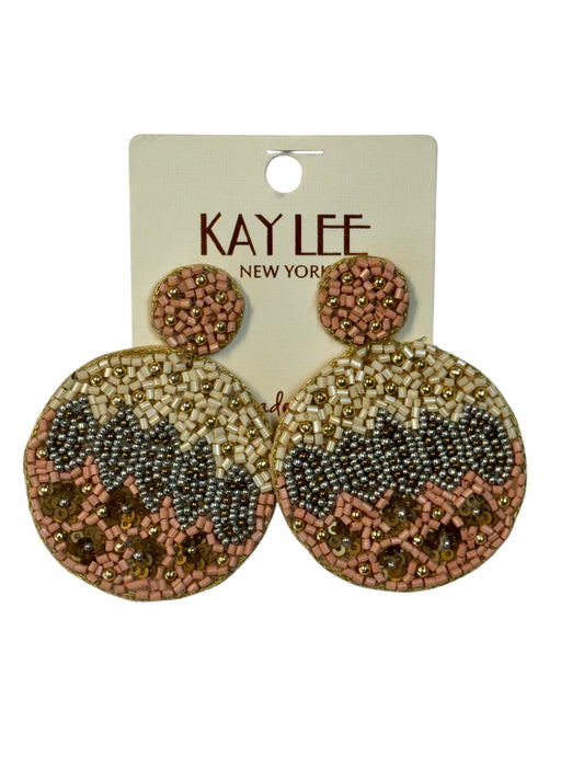 LARGE ROUND SEED BEAD EARRINGS