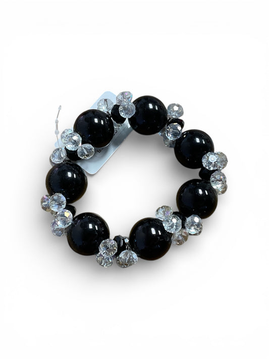 BLACK BIG BEADED DIAMOND BRACELET
