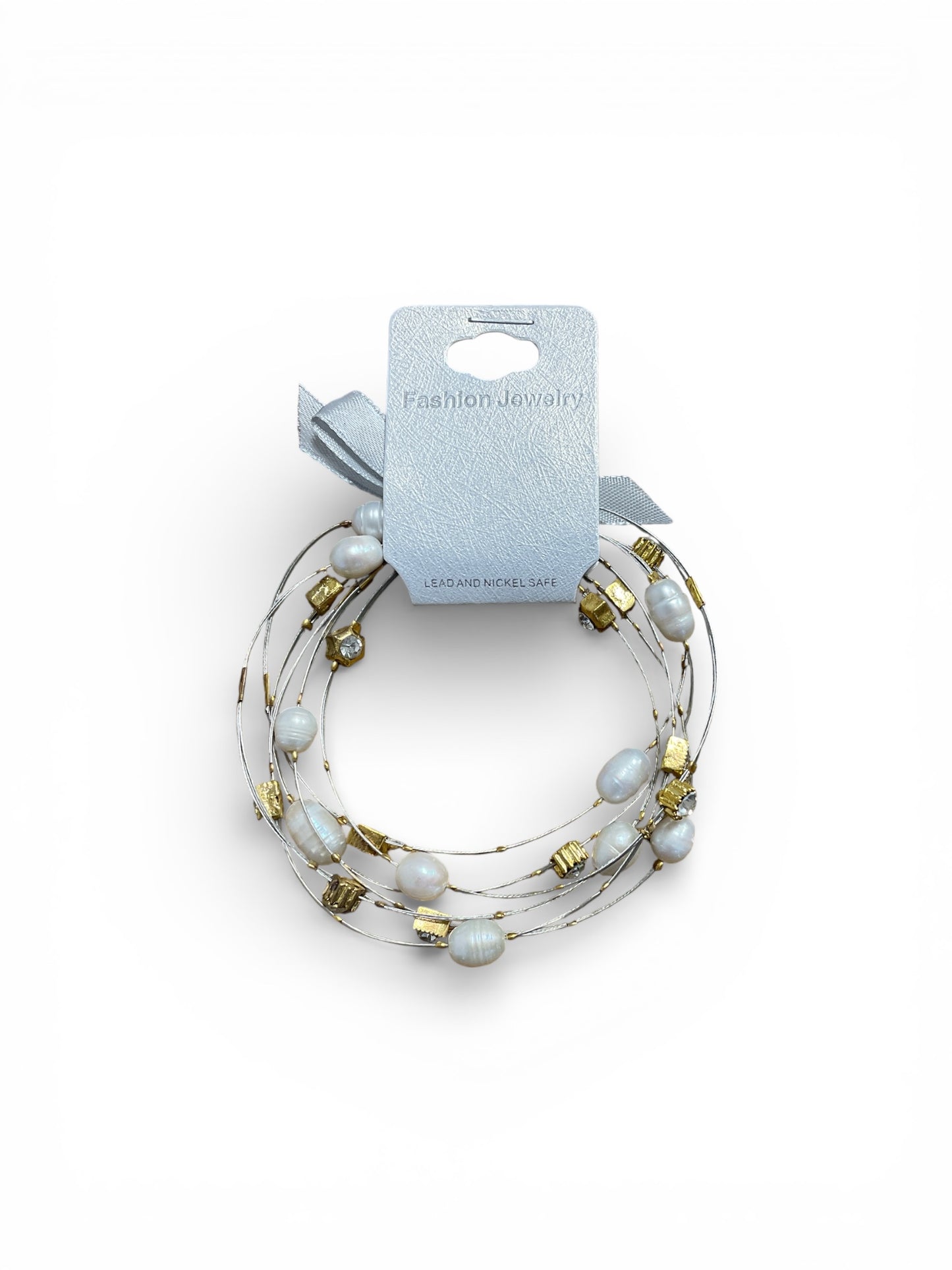 BEADED METAL WIRE BRACELET