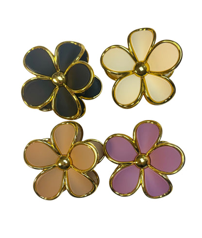 4 PACK FLOWER HAIR CLIPS