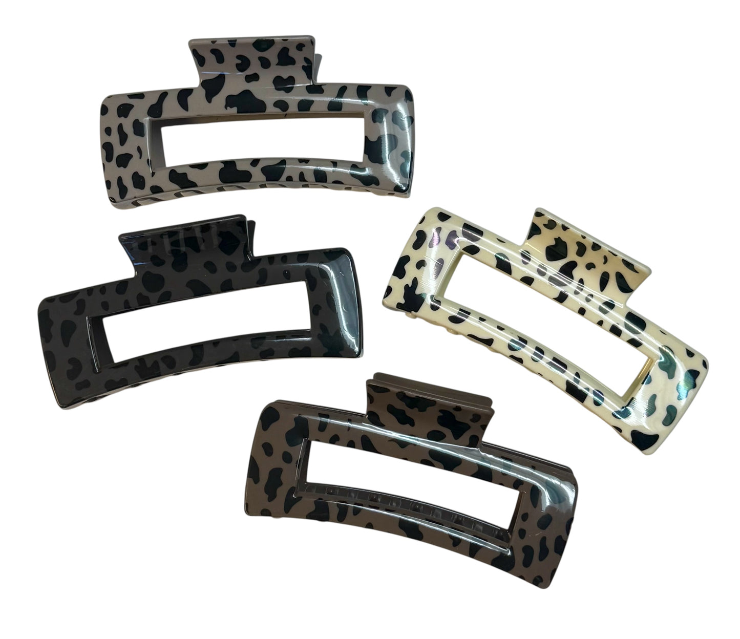 SOLID TORTOISE SHELL CLAW CLIPS