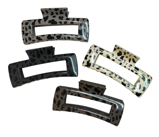 SOLID TORTOISE SHELL CLAW CLIPS
