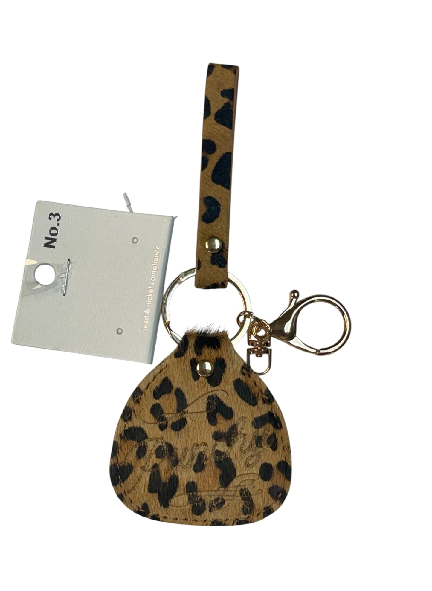 HAIR ON HIDE LEATHER KEYCHAIN