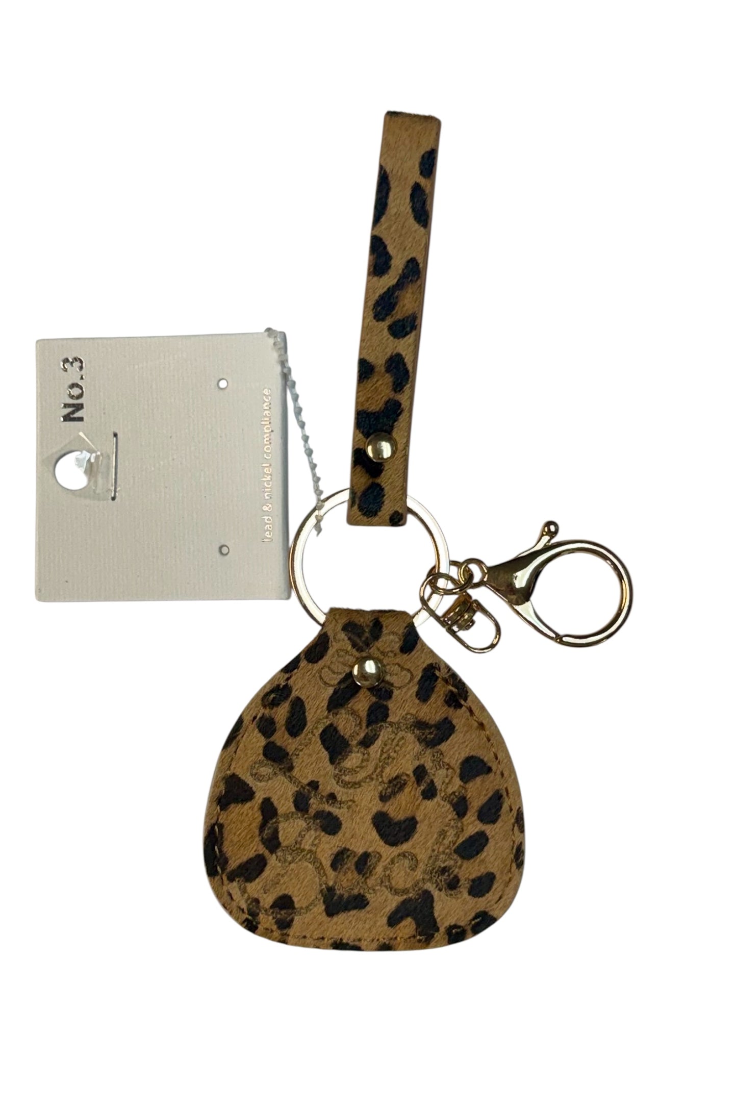 HAIR ON HIDE LEATHER KEYCHAIN