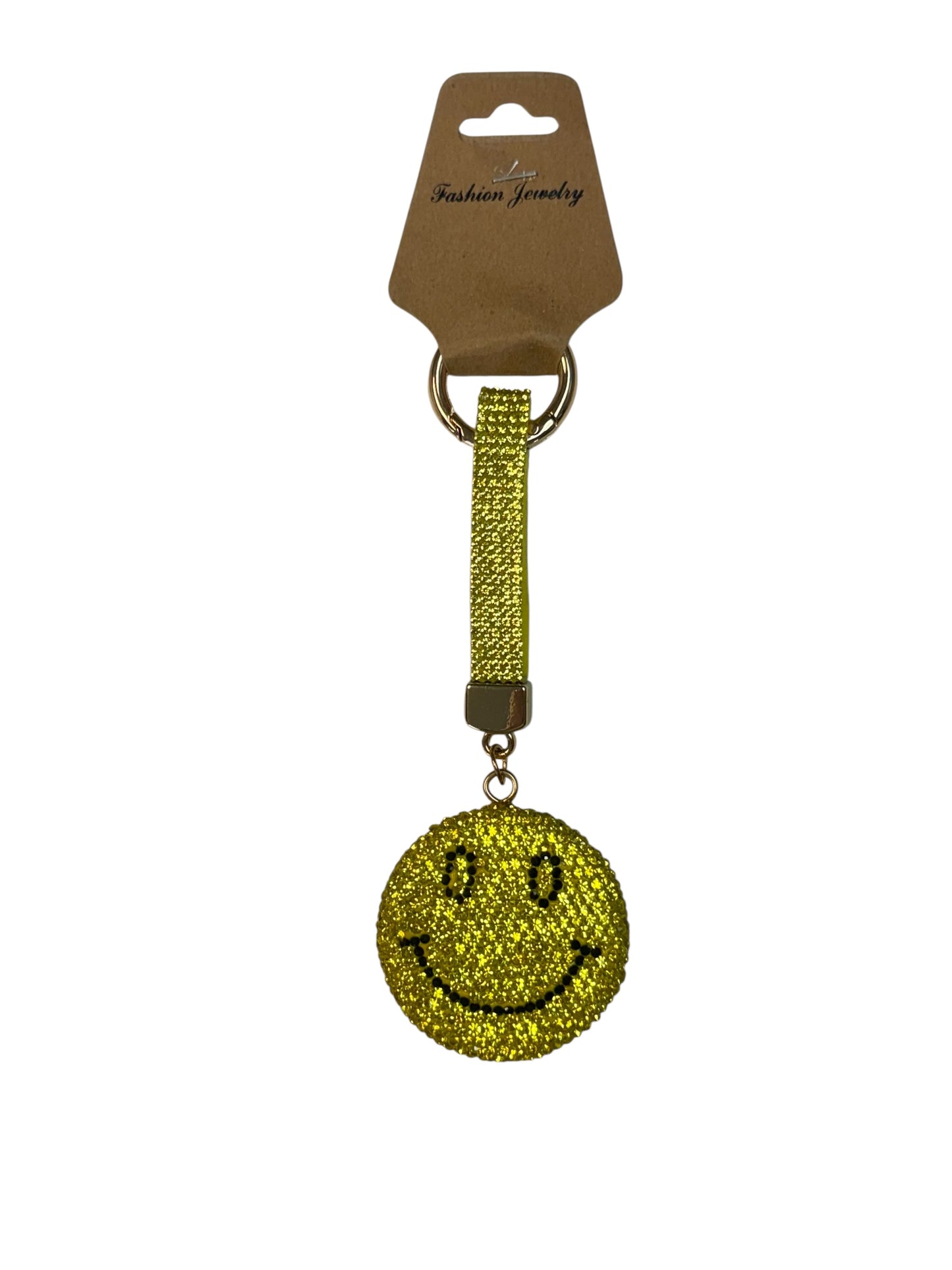 BLINGY SMILE FACE KEYCHAIN
