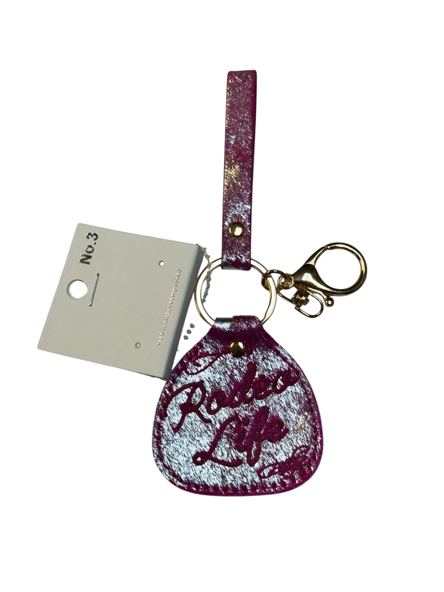 HAIR ON HIDE LEATHER KEYCHAIN