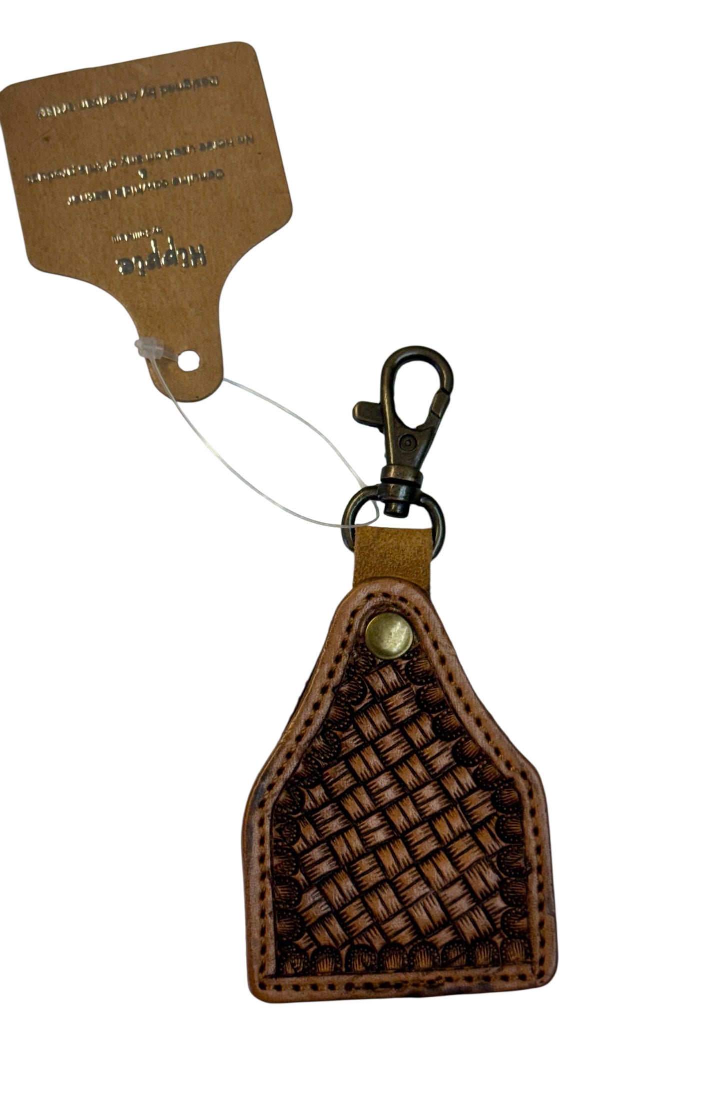 GENUINE LEATHER TOOLED KEYCHAIN