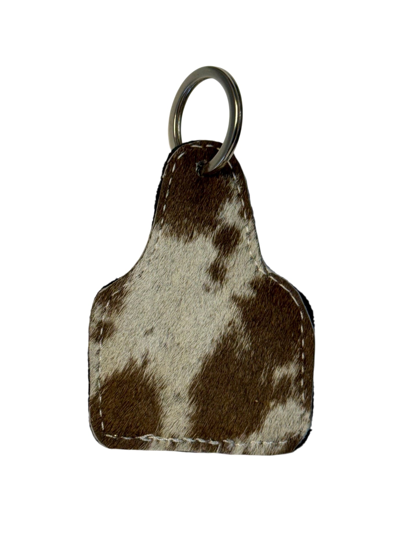 LEATHER HAIR ON HIDE 'YEEHAW' KEYCHAIN
