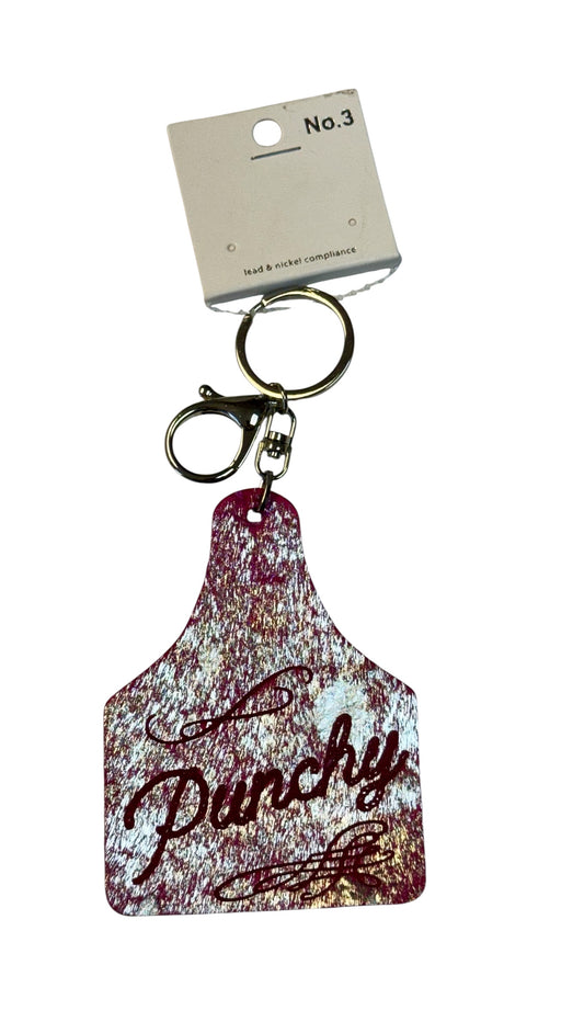 'PUNCHY' GENUINE LEATHER KEYCHAIN