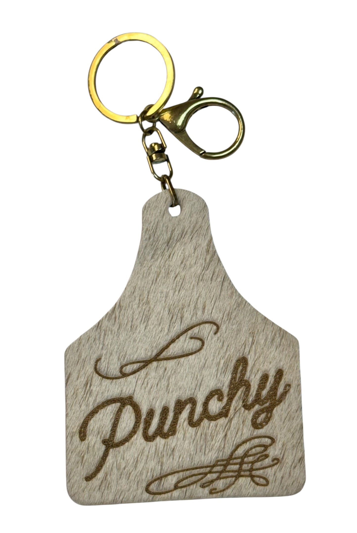 'PUNCHY' GENUINE LEATHER KEYCHAIN