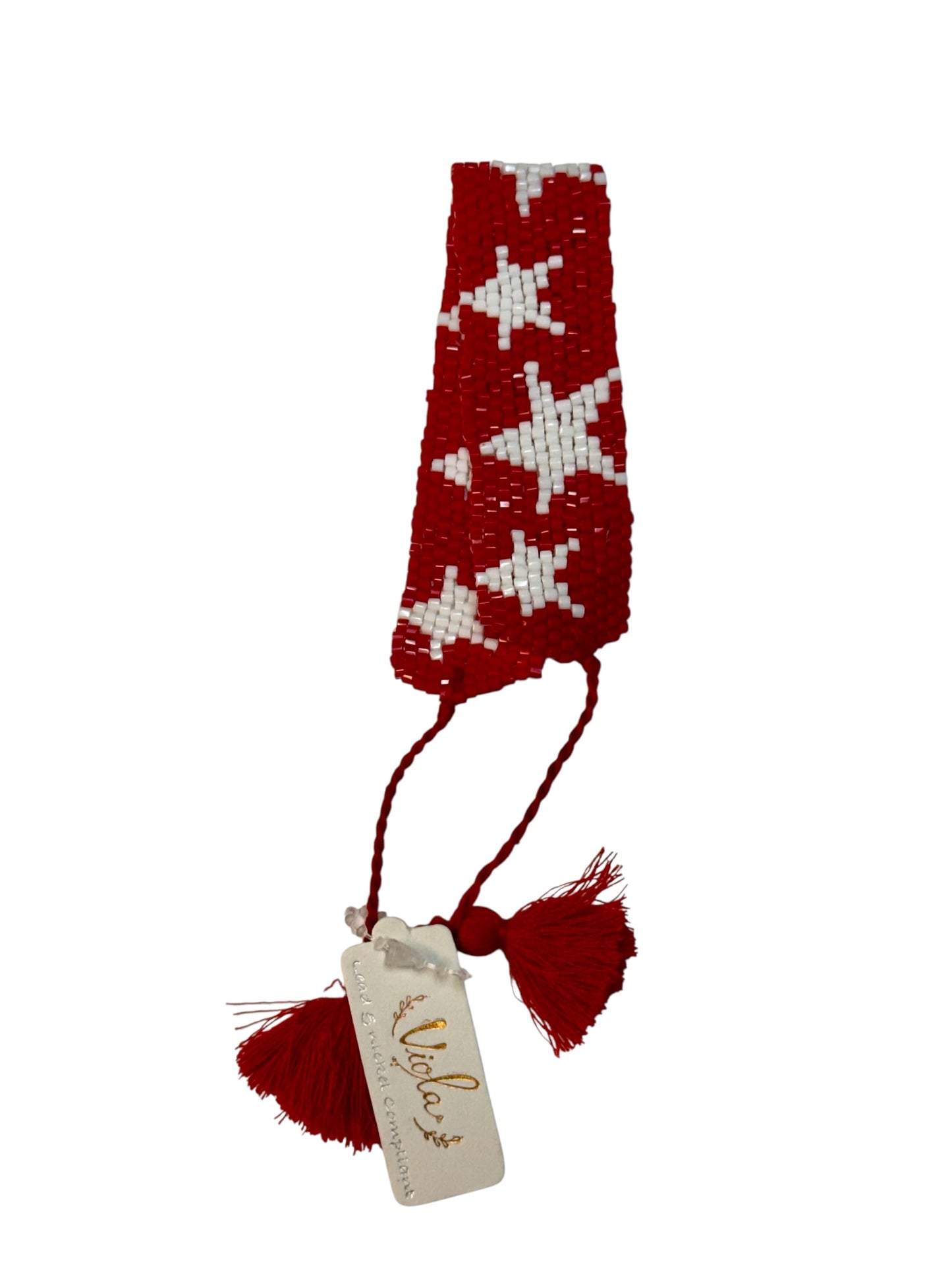 SEED BEAD WITH STARS PULL TIE BRACELET