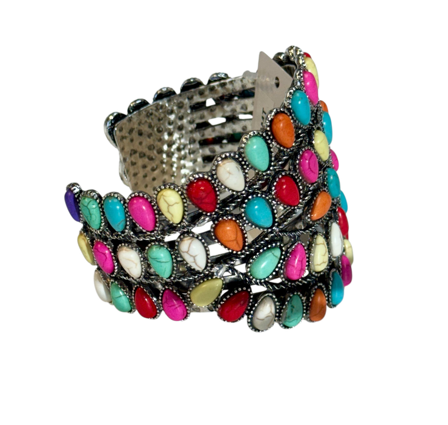 CUFF BRACELET WITH STONES