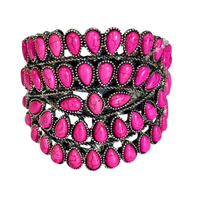 CUFF BRACELET WITH STONES