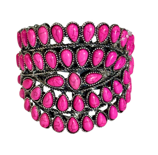 CUFF BRACELET WITH STONES