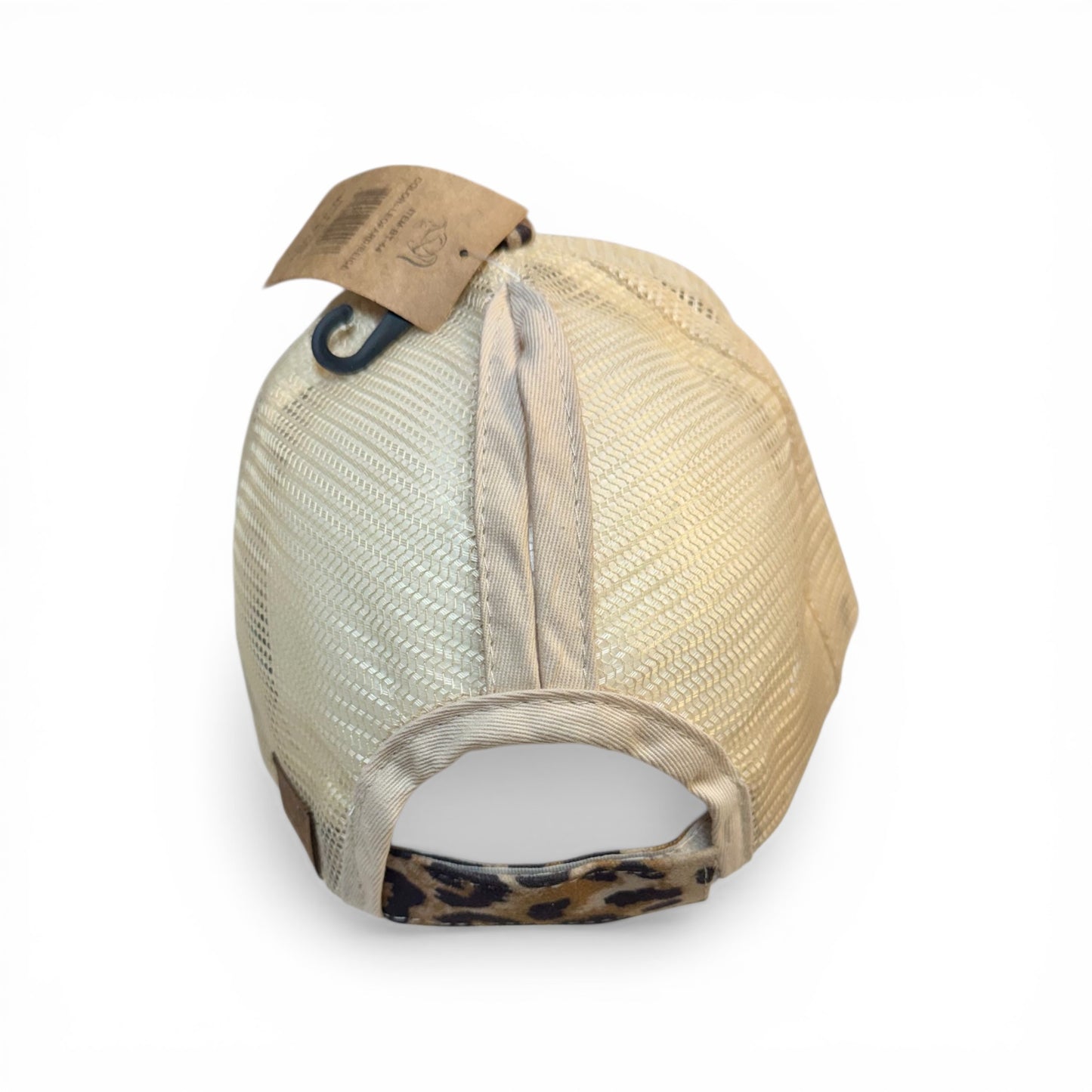 CC BRAND CREAM AND LEOPARD PRINT HAT