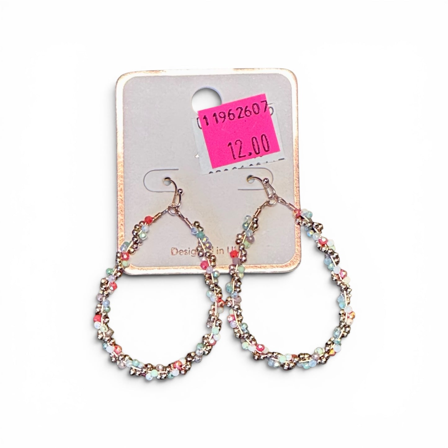 BEADED TEAR DROP EARRINGS
