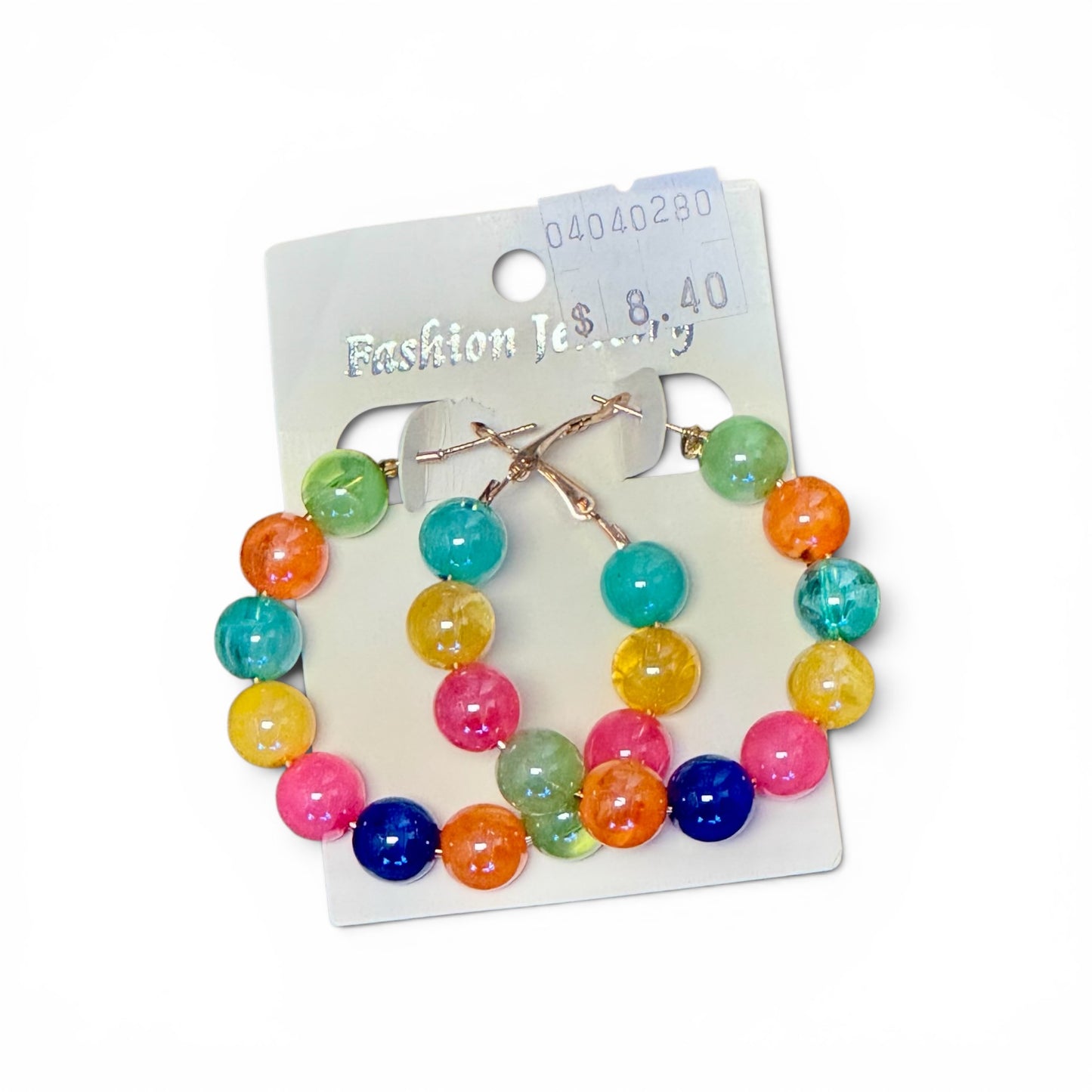 BEADED HOOP EARRINGS