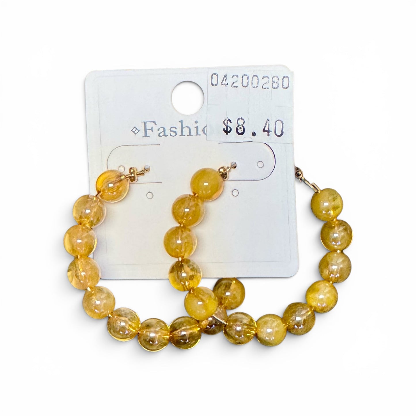 BEADED HOOP EARRINGS