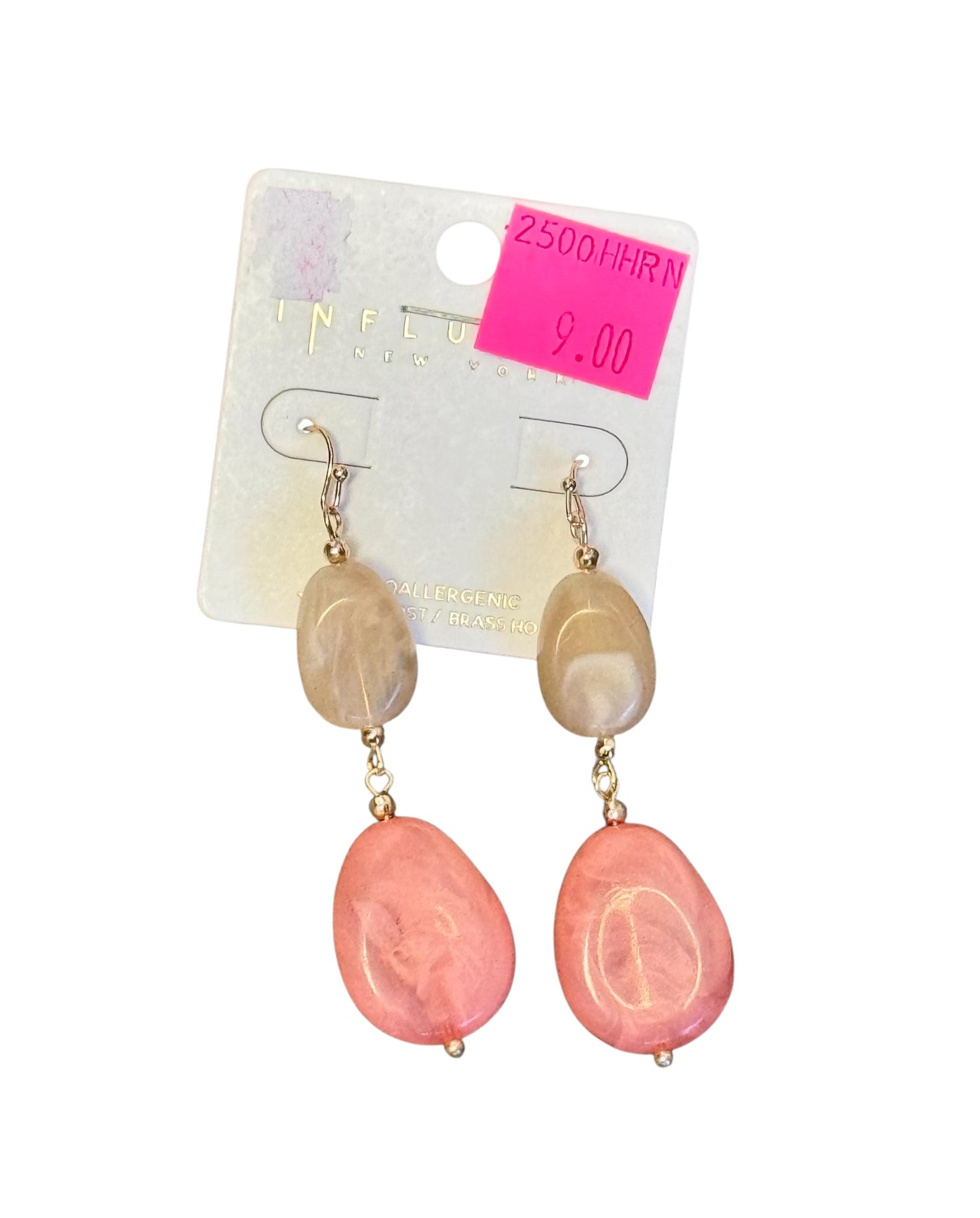 2 TIER IRREGULAR BEAD EARRINGS
