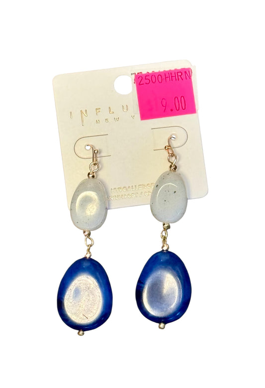 2 TIER IRREGULAR BEAD EARRINGS