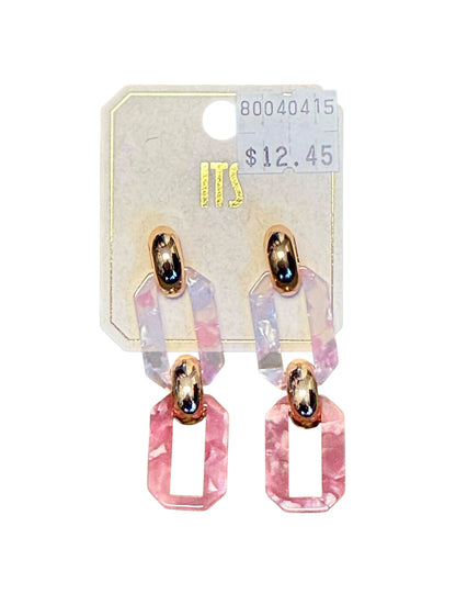 ACRYLIC CHAIN LINK EARRINGS