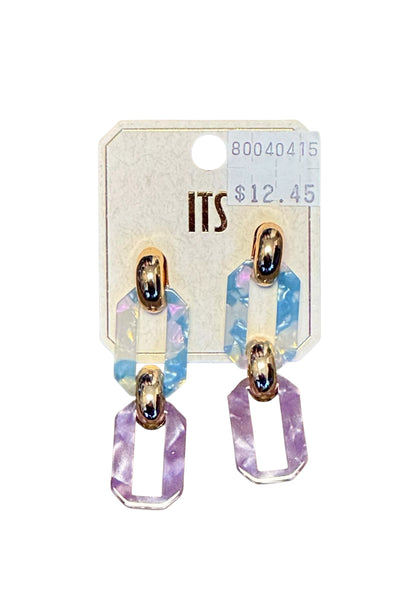 ACRYLIC CHAIN LINK EARRINGS