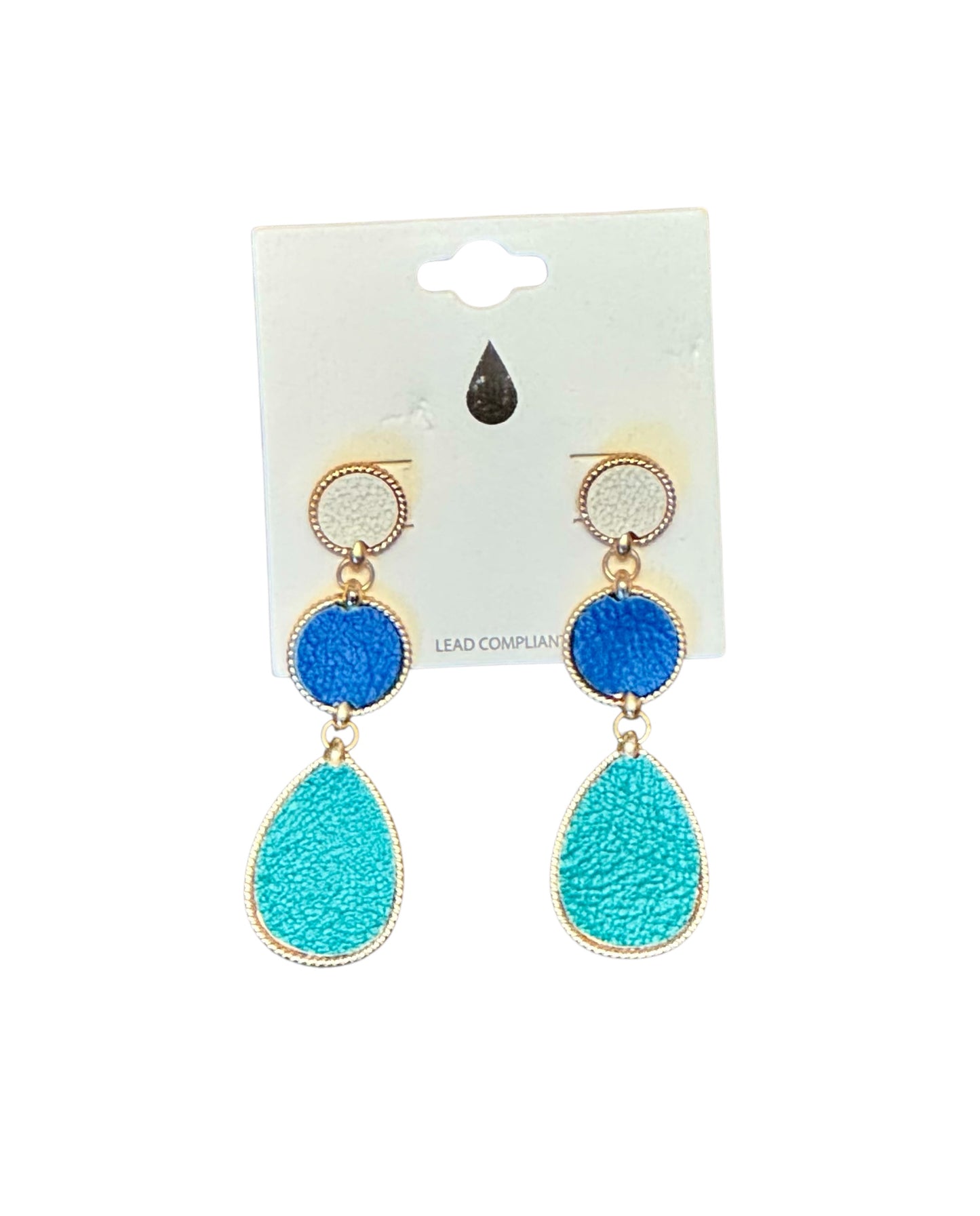3 TIER LEATHER TOUCH EARRINGS