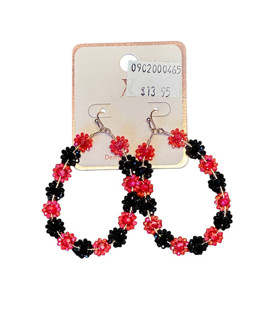 FLOWER TEAR DROP EARRINGS