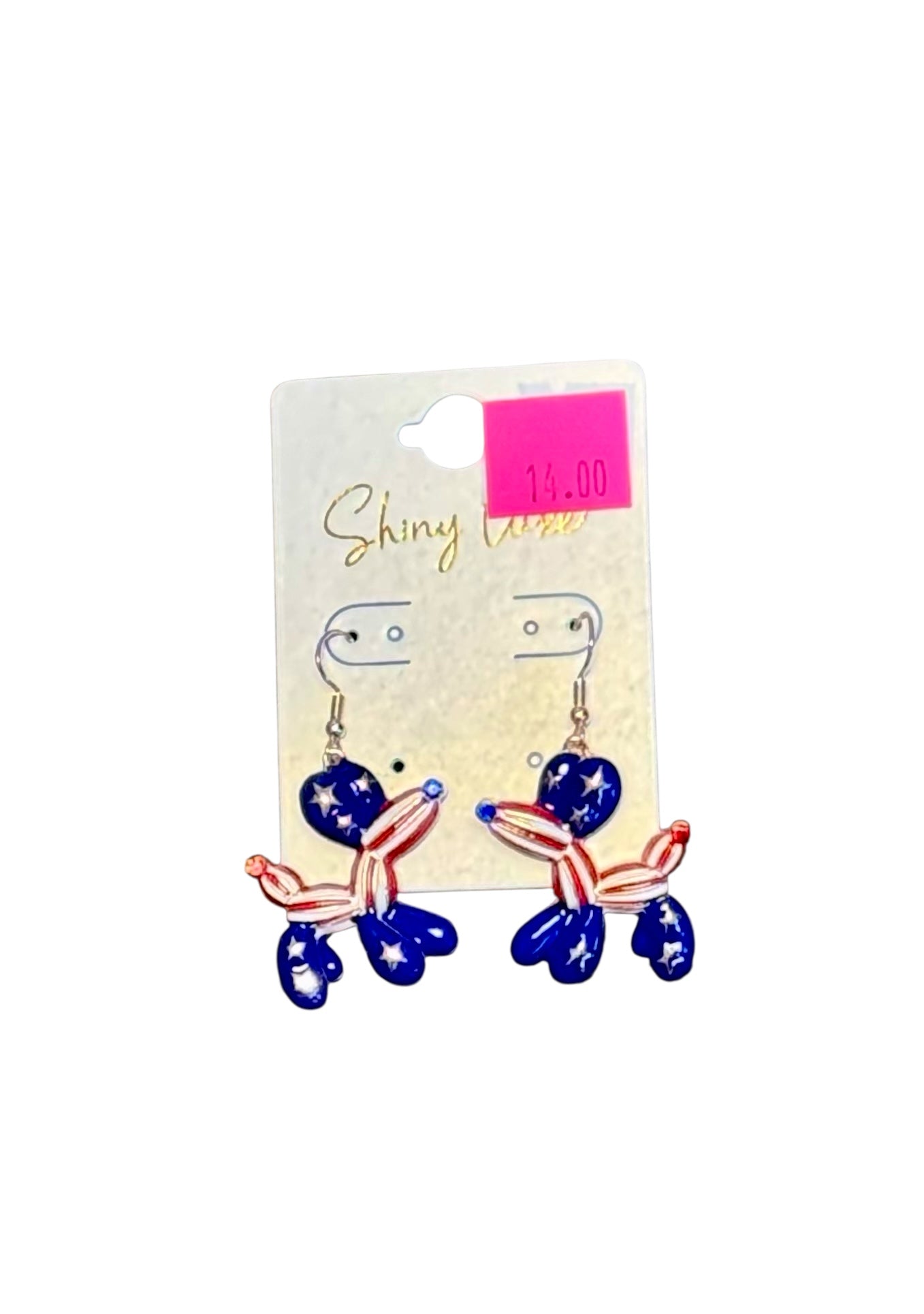 FLAG BALLOON ANIMAL EARRINGS