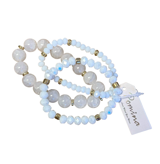 3 PIECE MIXED BEAD STACK BRACELET